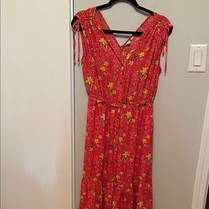 Gap Floral Red Dress size small